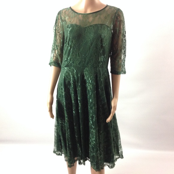 New Dress Tells Womens Cocktail Lace Floral Dress - Picture 1 of 5